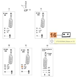 Oleo-Mac MTL fúrószár kés 20 cm